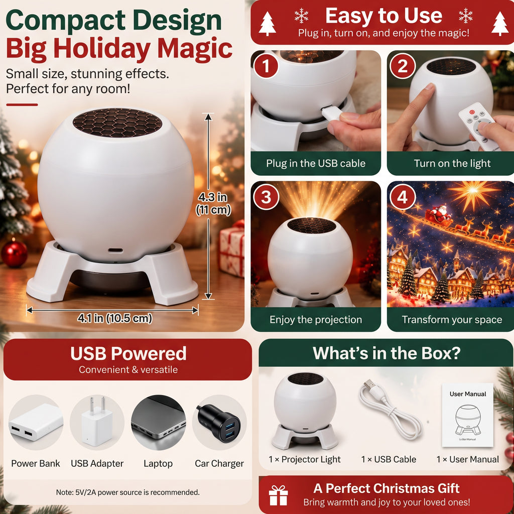 CozyCast™ Christmas Wonderland Projector